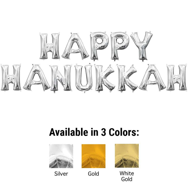 Foil Balloon Happy Hanukkah Letters Kit