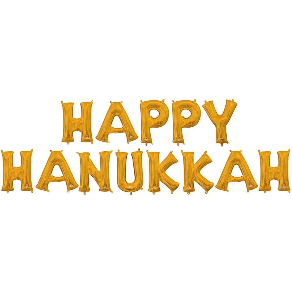 Foil Balloon Happy Hanukkah Letters Kit