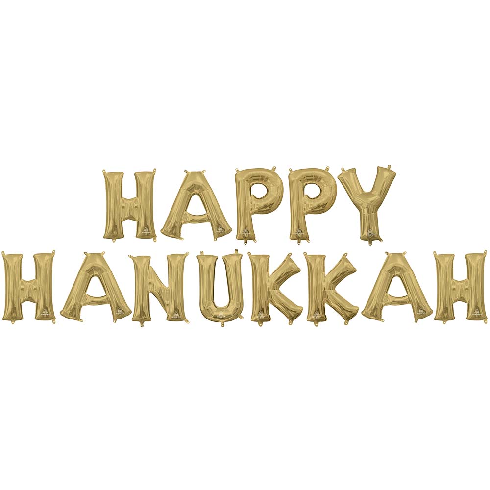Foil Balloon Happy Hanukkah Letters Kit