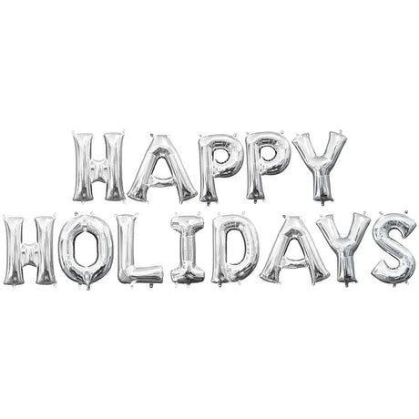 Foil Balloon Happy Holidays Letters Kit