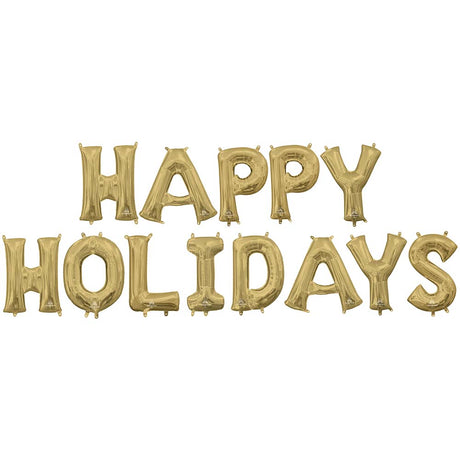 Foil Balloon Happy Holidays Letters Kit