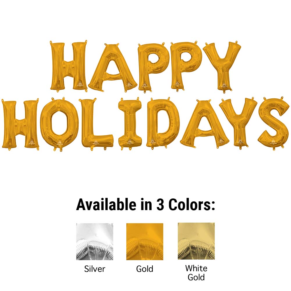Foil Balloon Happy Holidays Letters Kit