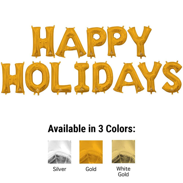 Foil Balloon Happy Holidays Letters Kit