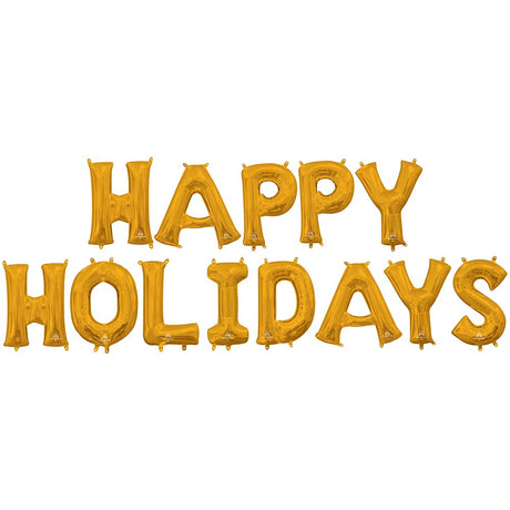 Foil Balloon Happy Holidays Letters Kit