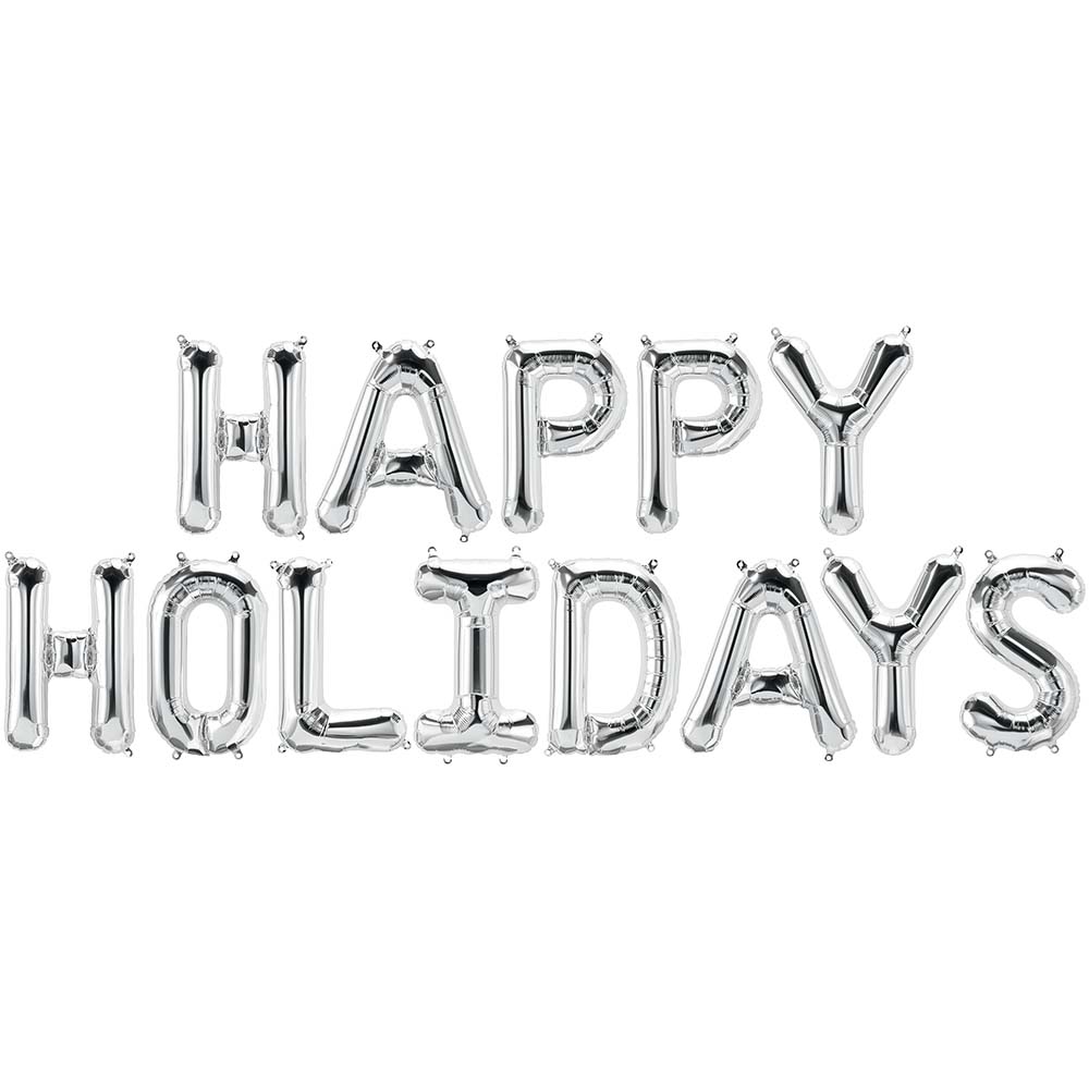 Foil Balloon Happy Holidays Letters Kit