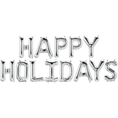 Foil Balloon Happy Holidays Letters Kit