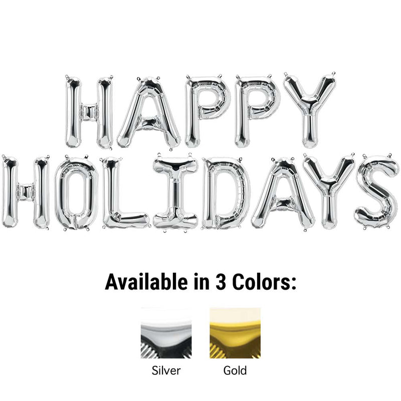 Foil Balloon Happy Holidays Letters Kit