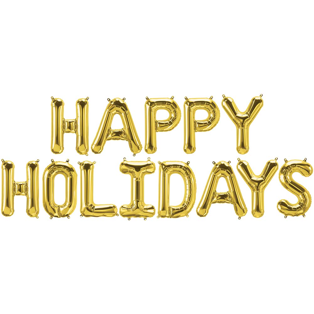 Foil Balloon Happy Holidays Letters Kit