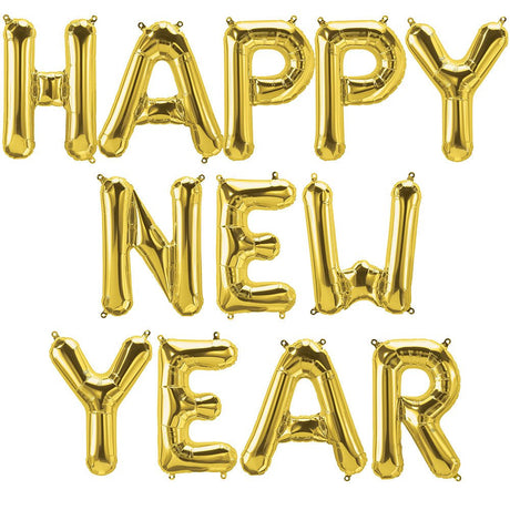 Foil Balloon HAPPY NEW YEAR Letters Kit
