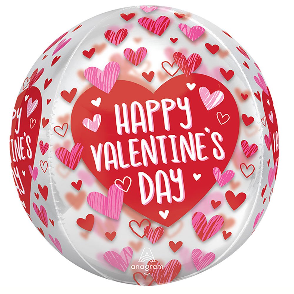 Foil Balloon Valentine's Day Hearts Orbz