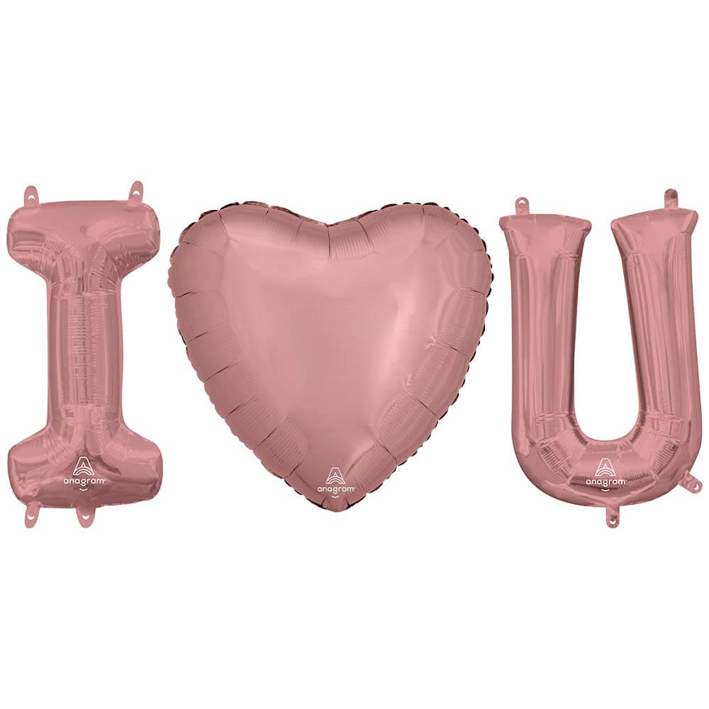 Foil Balloon I Heart U Letters Kit
