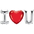 Foil Balloon I Heart U Letters Kit