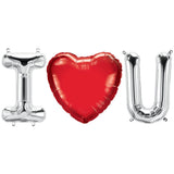 Foil Balloon I Heart U Letters Kit