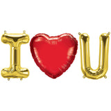 Foil Balloon I Heart U Letters Kit