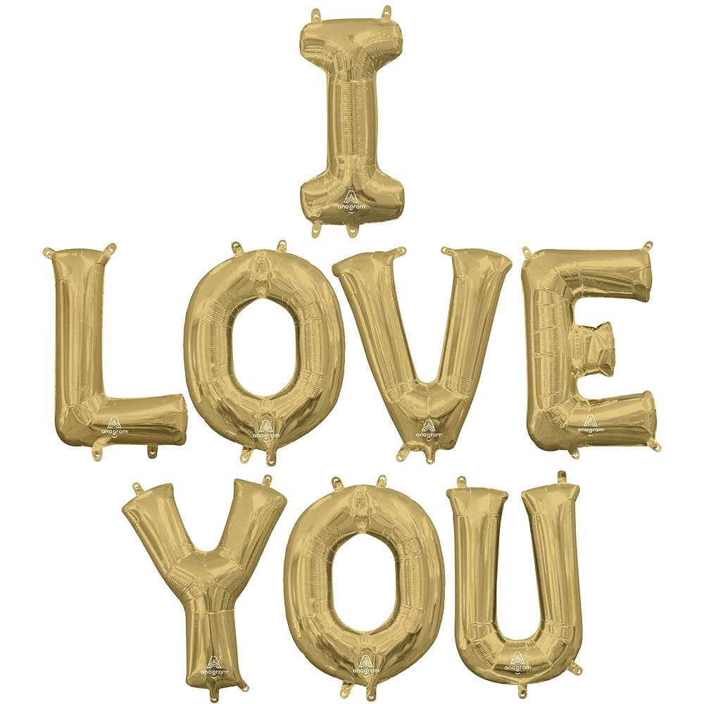Foil Balloon I LOVE YOU Letters Kit