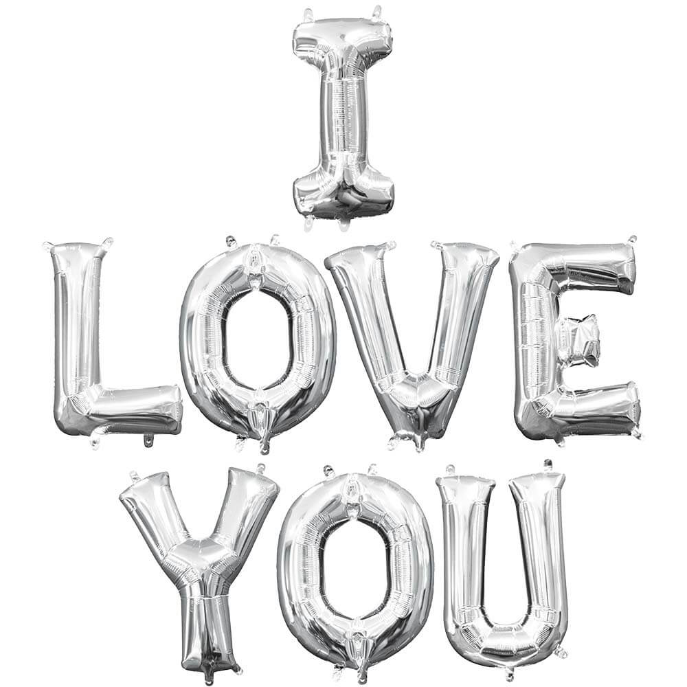 Foil Balloon I LOVE YOU Letters Kit