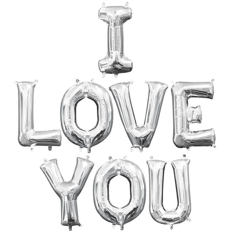 Foil Balloon I LOVE YOU Letters Kit