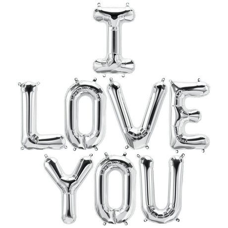 Foil Balloon I Love You Letters Kit
