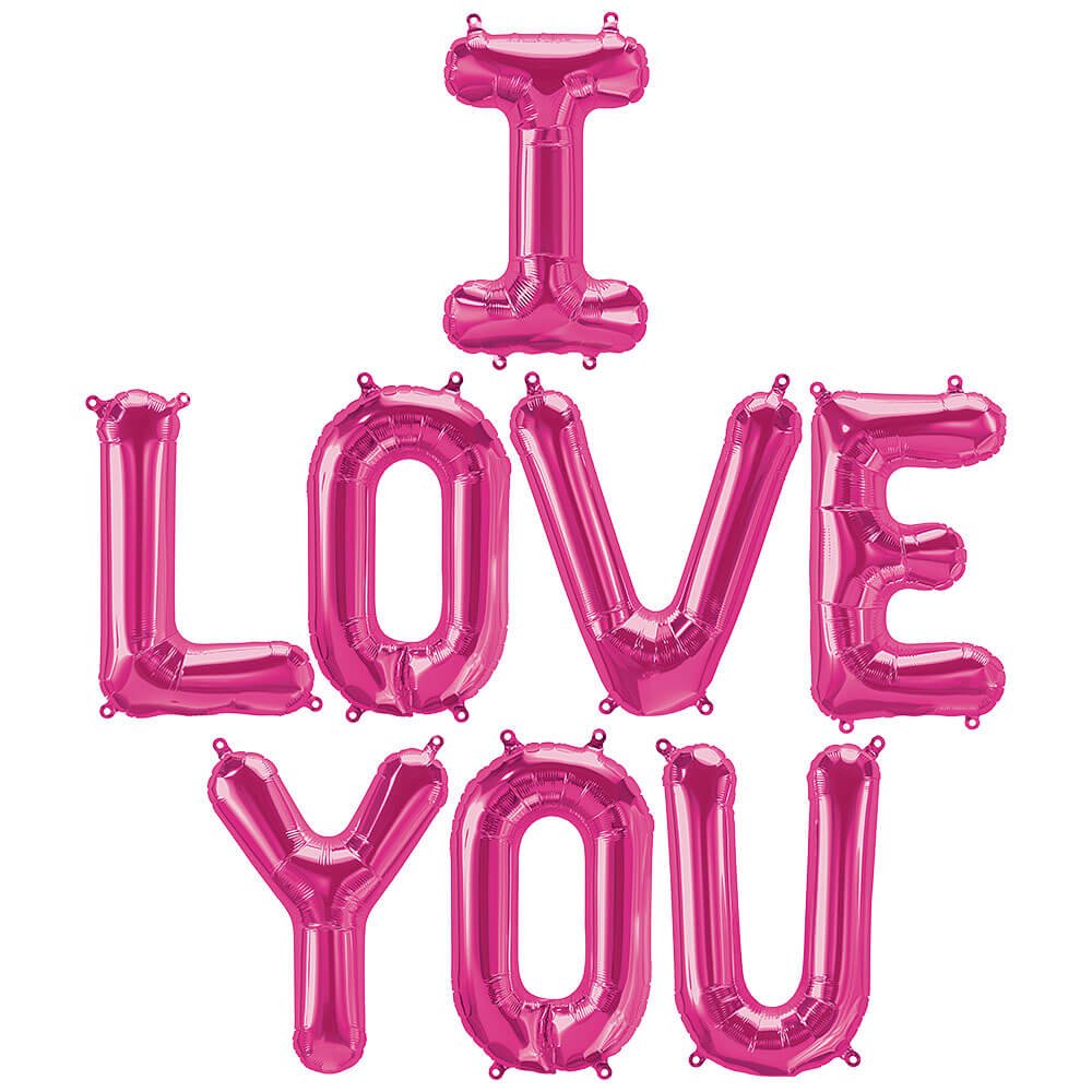 Foil Balloon I Love You Letters Kit