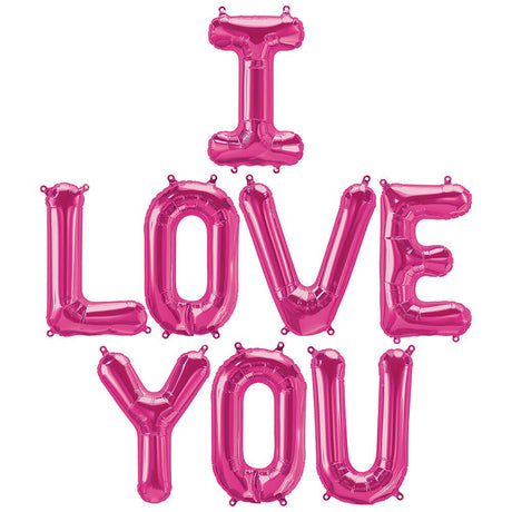 Foil Balloon I Love You Letters Kit