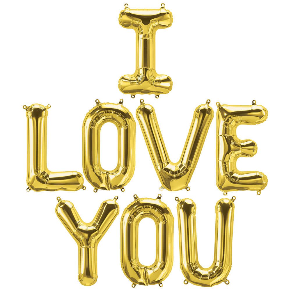 Foil Balloon I Love You Letters Kit
