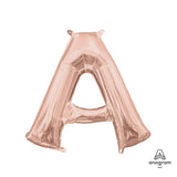 Foil Balloon Letter A Rose Gold