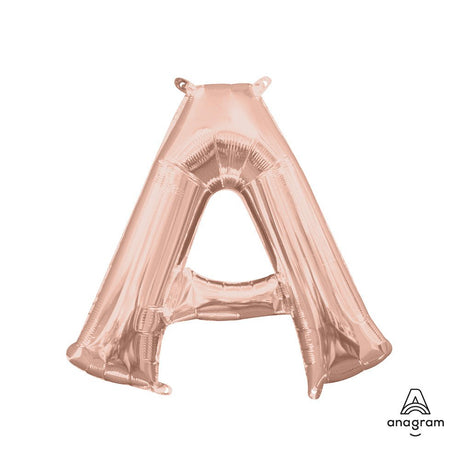 Foil Balloon Letter A Rose Gold