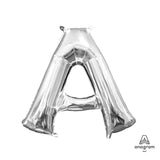 Foil Balloon Letter A Silver 16 Inch
