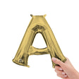 Foil Balloon Letter A White Gold
