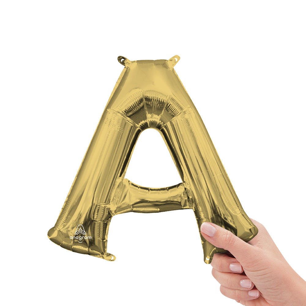 Foil Balloon Letter A White Gold