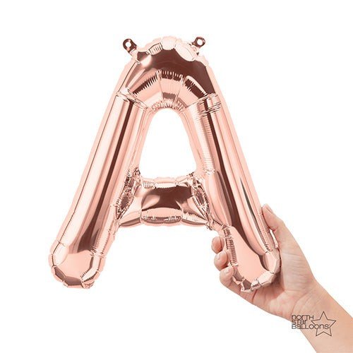 Letter A Foil Balloon - Rose Gold