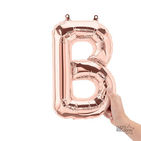 Foil Balloon Letter B Rose Gold