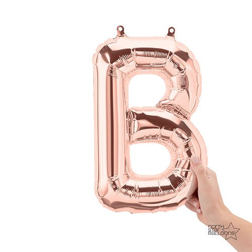 Foil Balloon Letter B Rose Gold