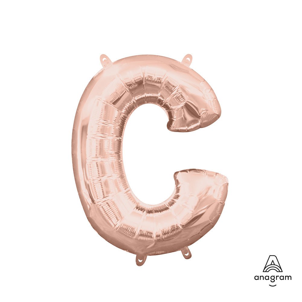 Foil Balloon Letter C Rose Gold