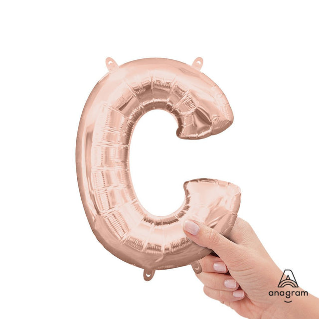 Foil Balloon Letter C Rose Gold