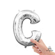 Foil Balloon Letter C Silver 16 Inch