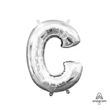 Foil Balloon Letter C Silver 16 Inch