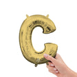 Foil Balloon Letter C White Gold