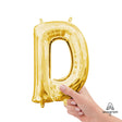 Foil Letter D Gold Balloon