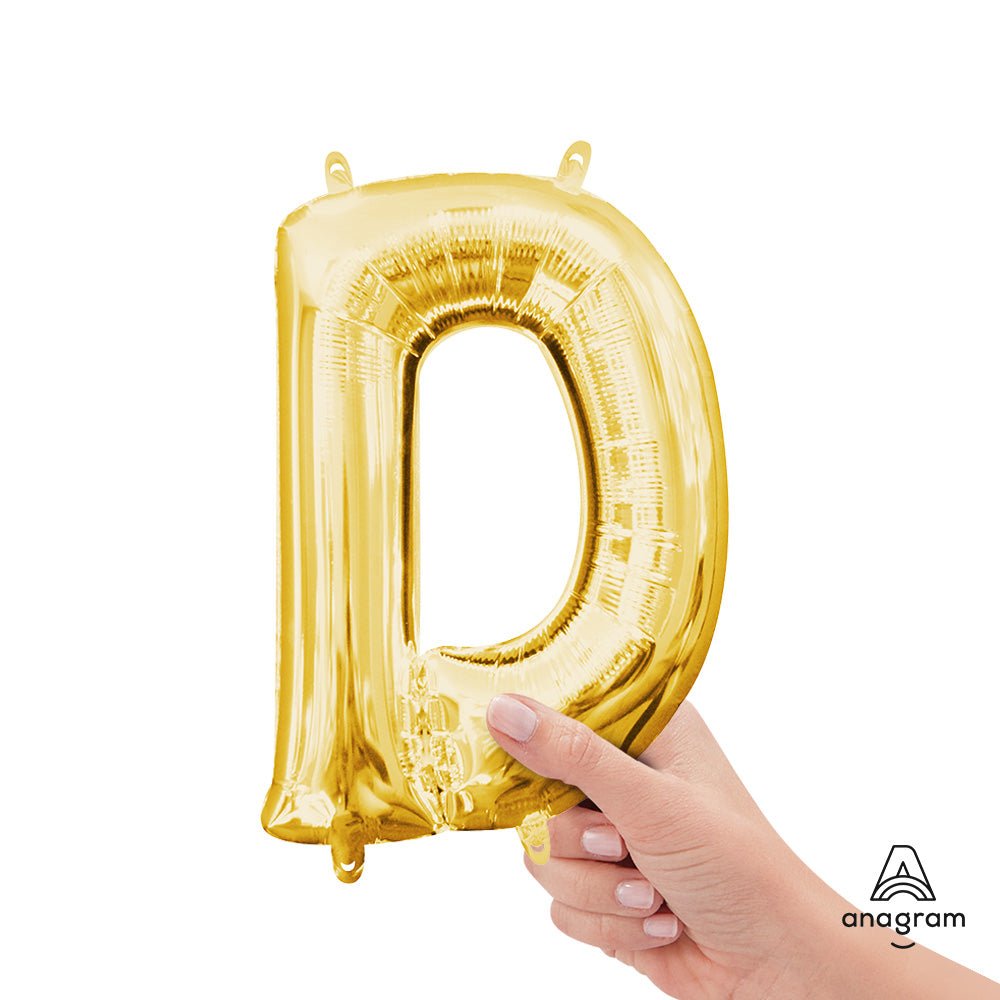 Foil Letter D Gold Balloon