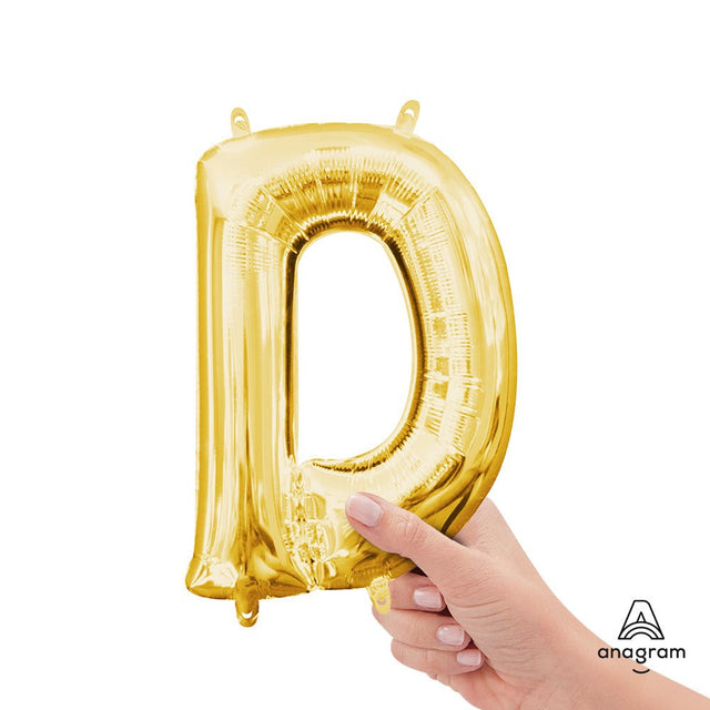 Foil Letter D Gold Balloon