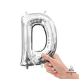 Foil Balloon Letter D Silver 16 Inch