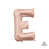 Foil Balloon Letter E Rose Gold 16 Inch