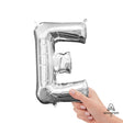 Foil Balloon Letter E Silver 16 Inch