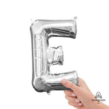 Foil Balloon Letter E Silver 16 Inch