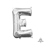 Foil Balloon Letter E Silver 16 Inch