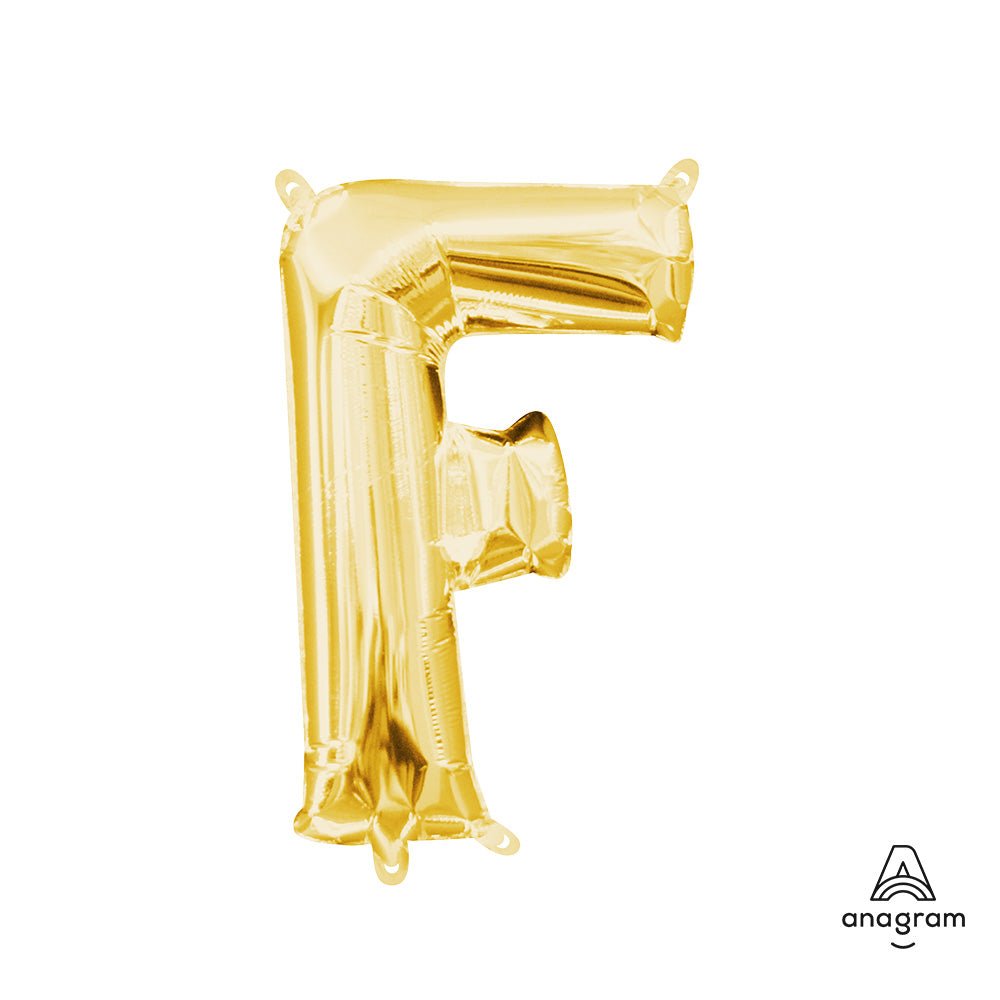 Foil Letter F Balloon Gold 16 Inch