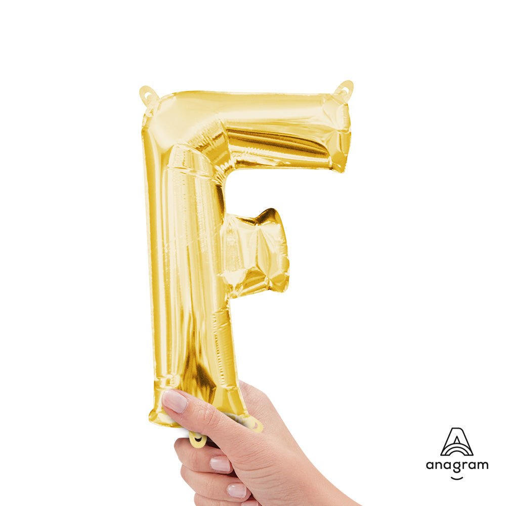Foil Letter F Balloon Gold 16 Inch