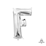 Foil Letter F Balloon Silver 16 Inch