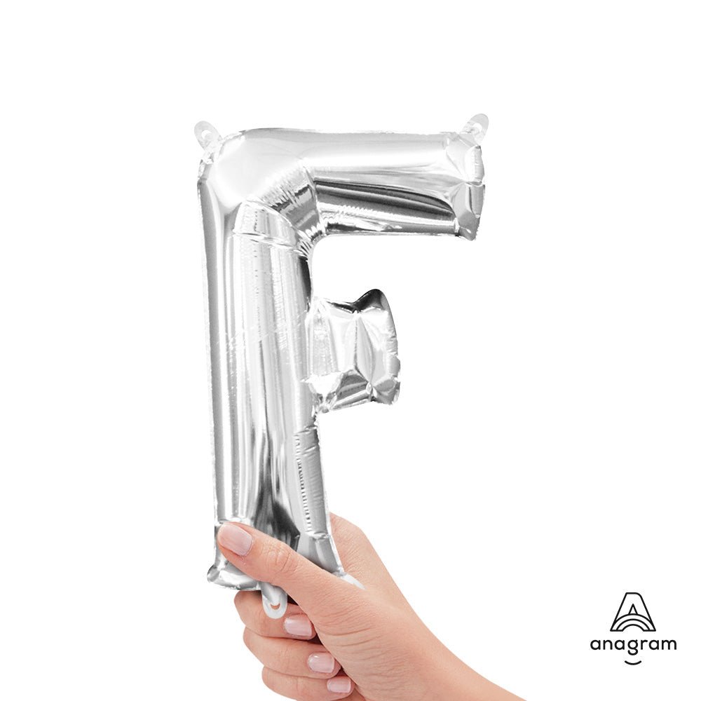 Foil Letter F Balloon Silver 16 Inch